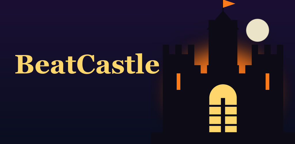 BeatCastle: hrad v noci se svítící bránou